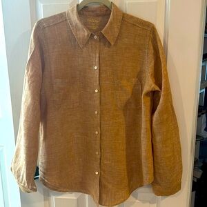 Lilly Pulitzer ran button down linen shirt